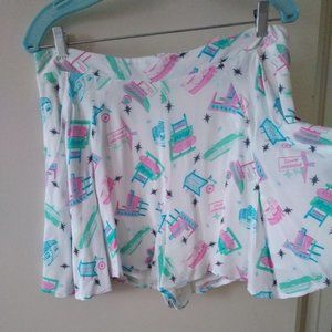 Bettie Page Atomic Print Shorts Size 12
